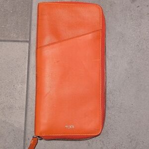 Tumi Orange Passport Wallet